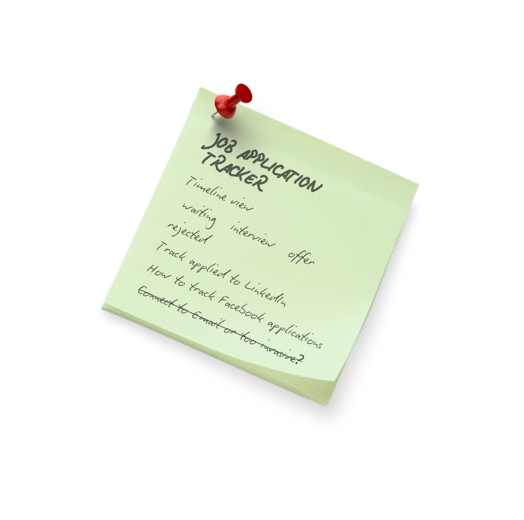 Sticky note with pin